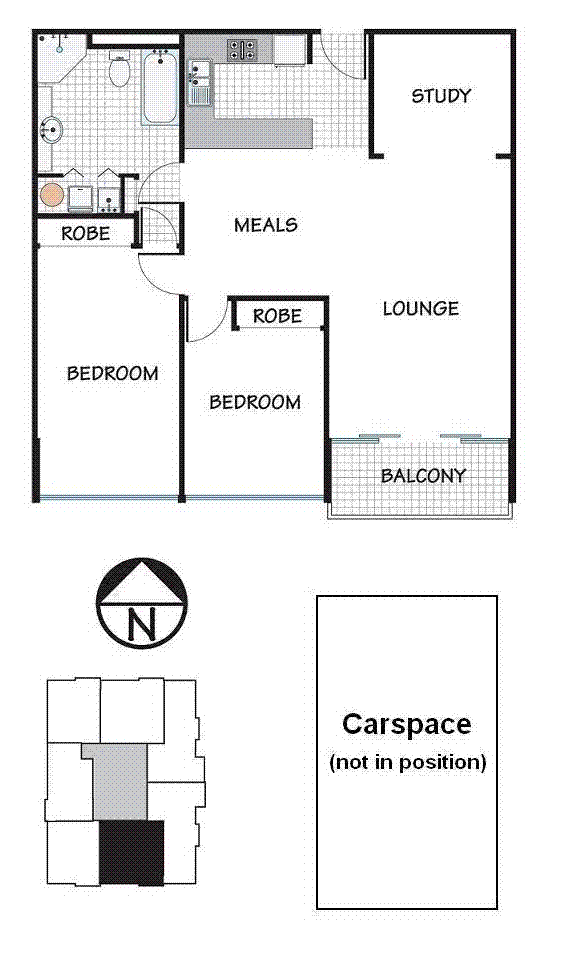 Floorplan of Homely apartment listing, 505/341 Ascot Vale Road, Moonee Ponds VIC 3039