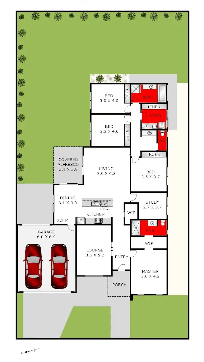 Floorplan of Homely house listing, 26 Heathwood Way, Ocean Grove VIC 3226