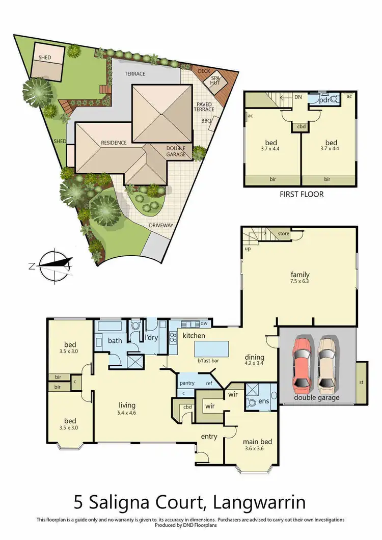 Floorplan of Homely house listing, 5 Saligna Court, Langwarrin VIC 3910