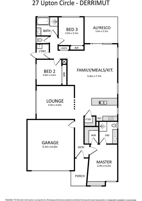 Floorplan of Homely house listing, 27 Upton Circle, Derrimut VIC 3030
