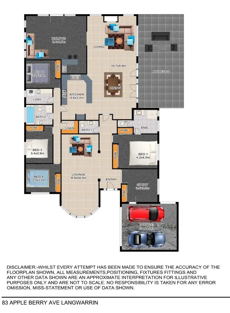 Floorplan of Homely house listing, 83 Apple Berry Avenue, Langwarrin VIC 3910
