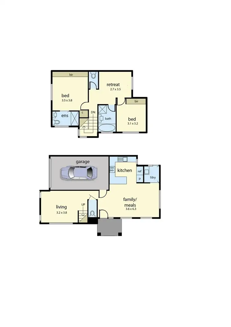 Floorplan of Homely townhouse listing, 8/110-112 Frawley Road, Hallam VIC 3803