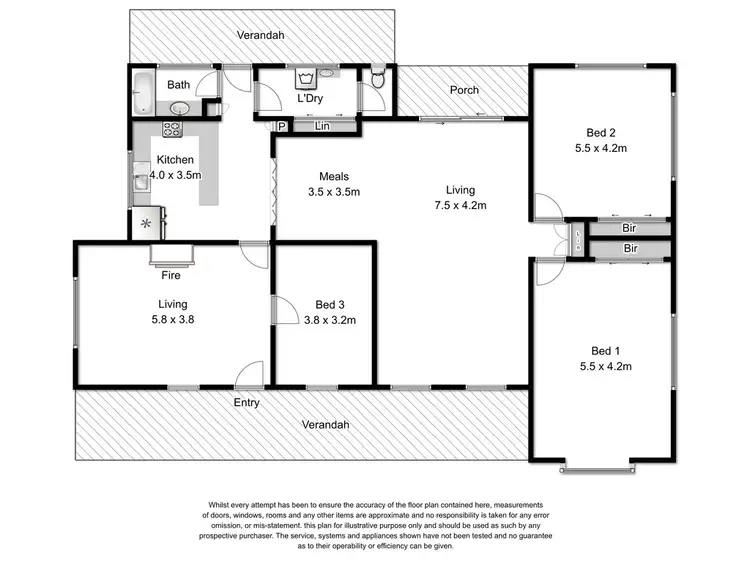 Floorplan of Homely rural property listing, 36 Latta Street, Woolsthorpe VIC 3276