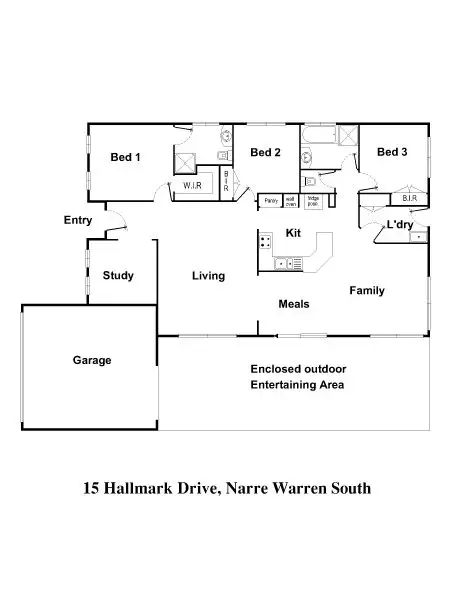 Floorplan of Homely house listing, 15 Hallmark Drive, Narre Warren South VIC 3805