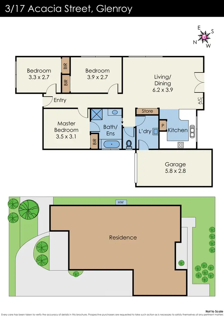 Floorplan of Homely unit listing, 3/17 Acacia Street, Glenroy VIC 3046