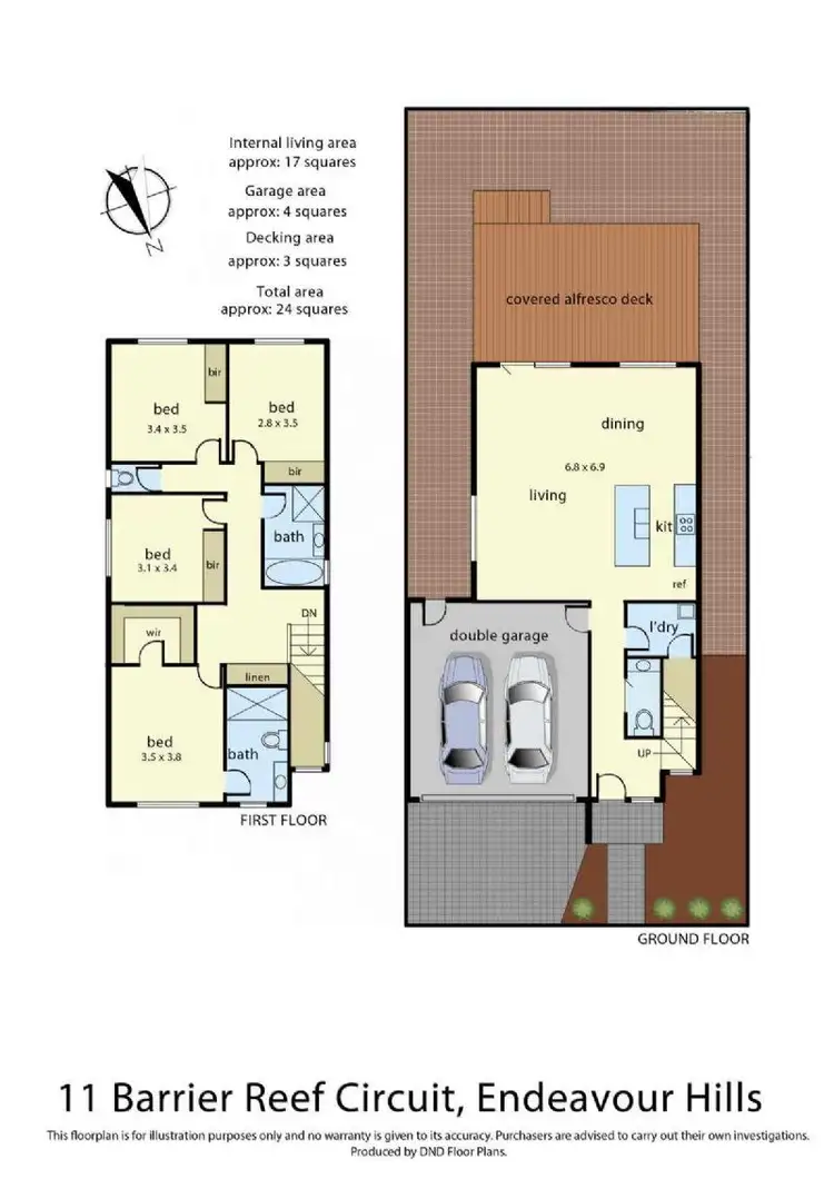 Floorplan of Homely townhouse listing, 11 Barrier Reef Circuit, Endeavour Hills VIC 3802