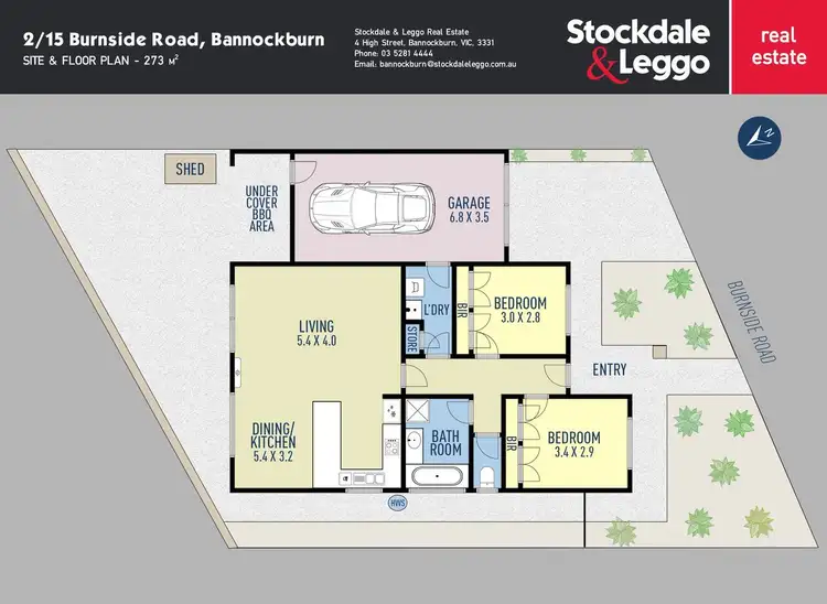 Floorplan of Homely townhouse listing, 2/15 Burnside Road, Bannockburn VIC 3331