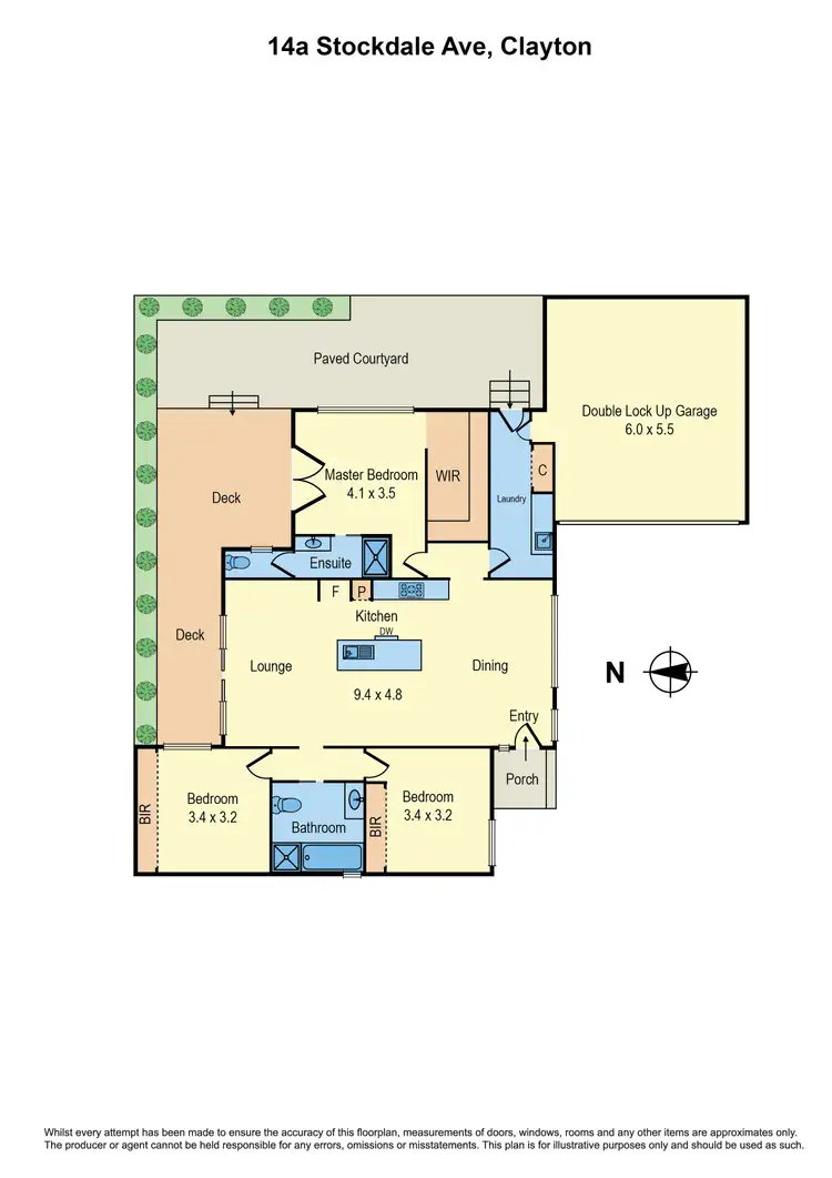 Floorplan of Homely house listing, 14A Stockdale Avenue, Clayton VIC 3168