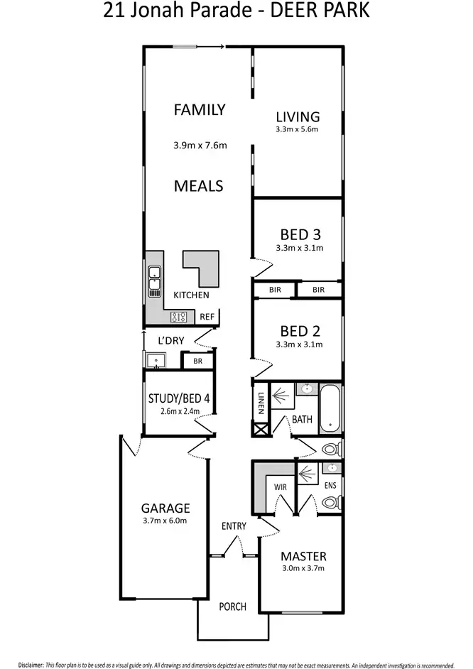Floorplan of Homely house listing, 21 Jonah Parade, Deer Park VIC 3023