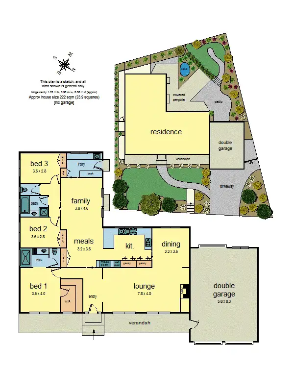 Floorplan of Homely house listing, 1 Greygum Terrace, Croydon Hills VIC 3136