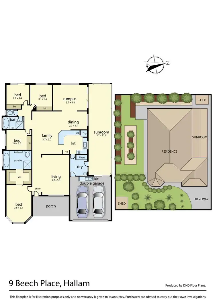 Floorplan of Homely house listing, 9 Beech Place, Hallam VIC 3803