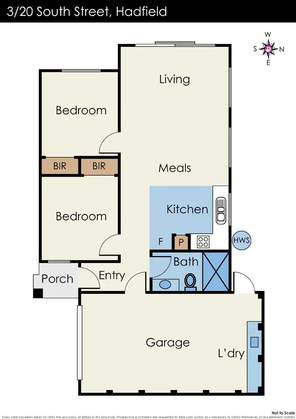Floorplan of Homely unit listing, 3/20 South Street, Hadfield VIC 3046
