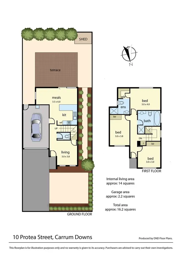 Floorplan of Homely townhouse listing, 10 Protea Street, Carrum Downs VIC 3201