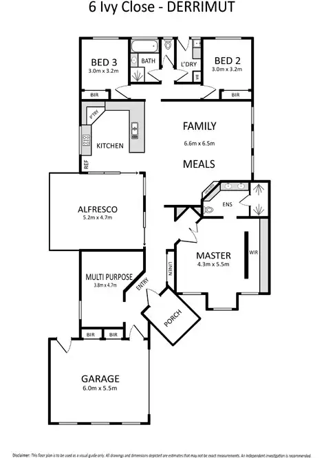 Floorplan of Homely house listing, 6 Ivy Close, Derrimut VIC 3030