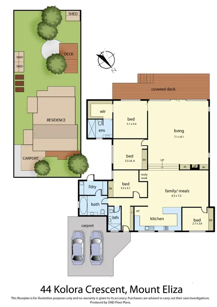 Floorplan of Homely house listing, 44 Kolora Crescent, Mount Eliza VIC 3930