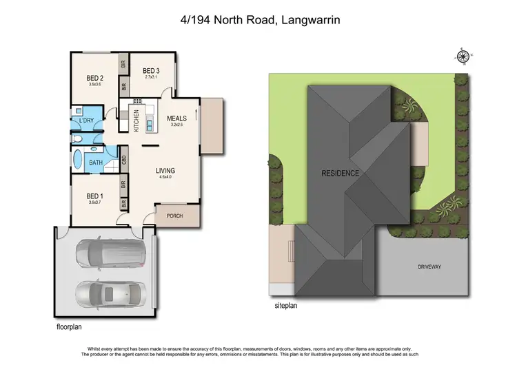 Floorplan of Homely unit listing, 4/194 North Rd, Langwarrin VIC 3910