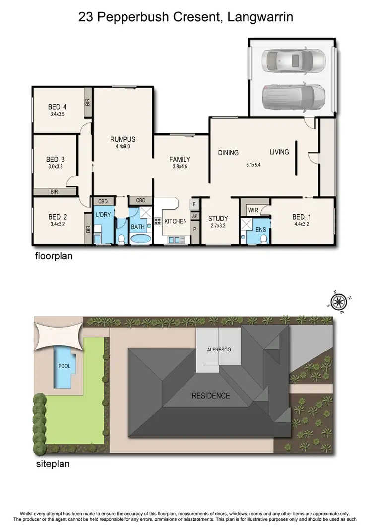 Floorplan of Homely house listing, 23 Pepperbush Cres, Langwarrin VIC 3910