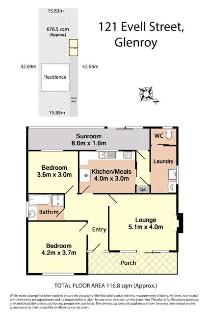 Floorplan of Homely house listing, 121 Evell Street, Glenroy VIC 3046