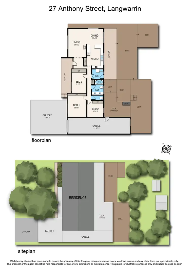 Floorplan of Homely house listing, 27 Anthony St, Langwarrin VIC 3910