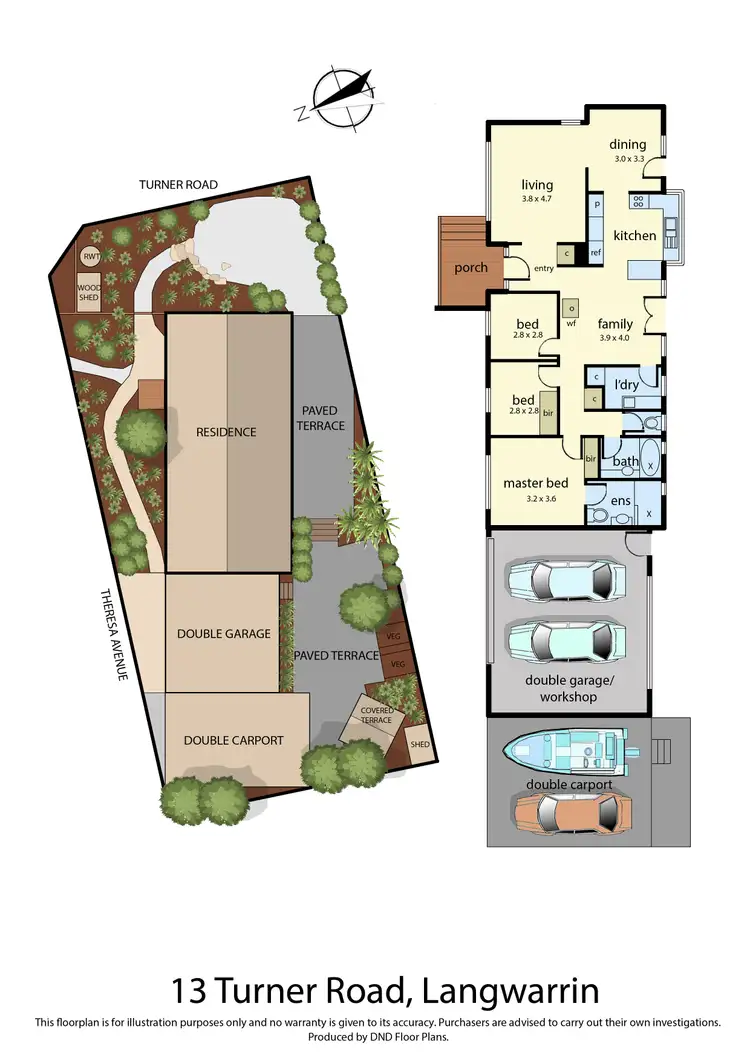 Floorplan of Homely house listing, 13 Turner Road, Langwarrin VIC 3910