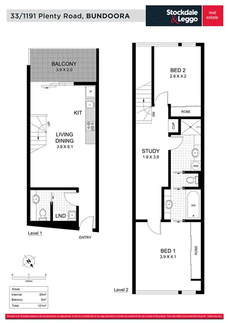 Floorplan of Homely apartment listing, 33/1191 Plenty Road, Bundoora VIC 3083