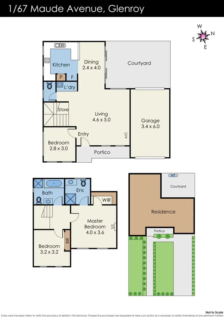 Floorplan of Homely townhouse listing, 1/67 Maude Avenue, Glenroy VIC 3046