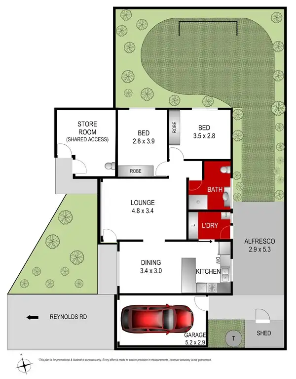 Floorplan of Homely house listing, 2/66 Reynolds Road, Belmont VIC 3216
