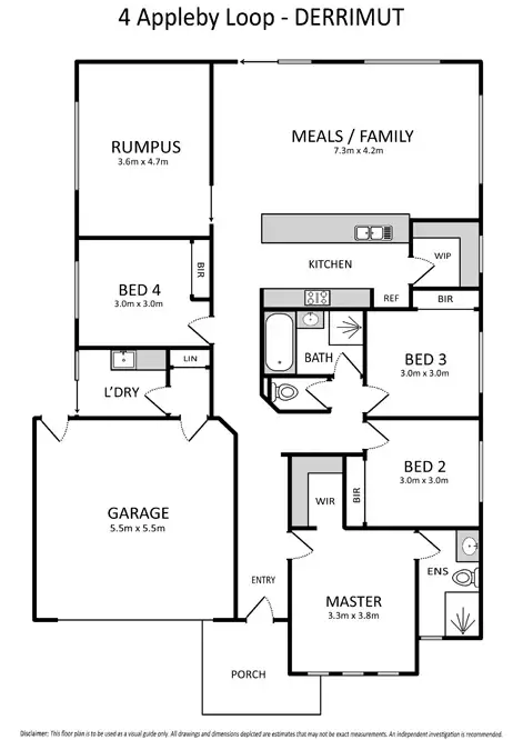 Floorplan of Homely house listing, 4 Appleby Loop, Derrimut VIC 3030