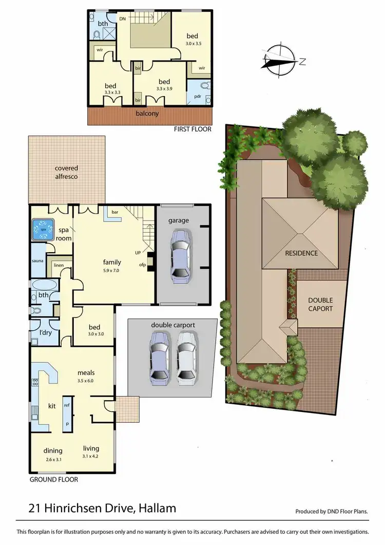 Floorplan of Homely house listing, 21 Hinrichsen Drive, Hallam VIC 3803