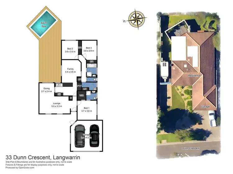 Floorplan of Homely house listing, 33 Dunn Crescent, Langwarrin VIC 3910