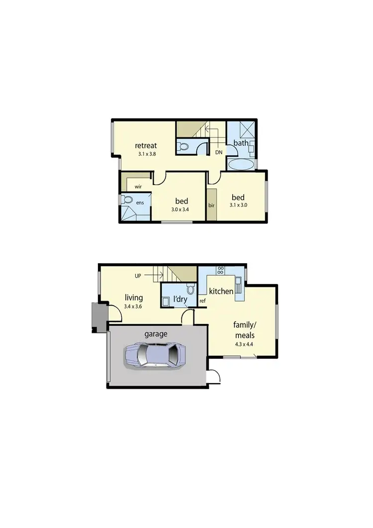 Floorplan of Homely townhouse listing, 6/110-112 Frawley Road, Hallam VIC 3803