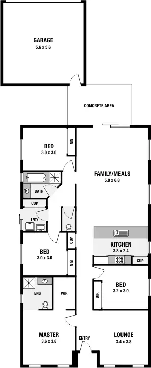 Floorplan of Homely house listing, 12 Leeds Walkway, Derrimut VIC 3030