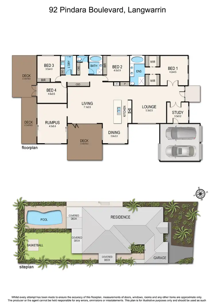 Floorplan of Homely house listing, 92 Pindara Boulevard, Langwarrin VIC 3910