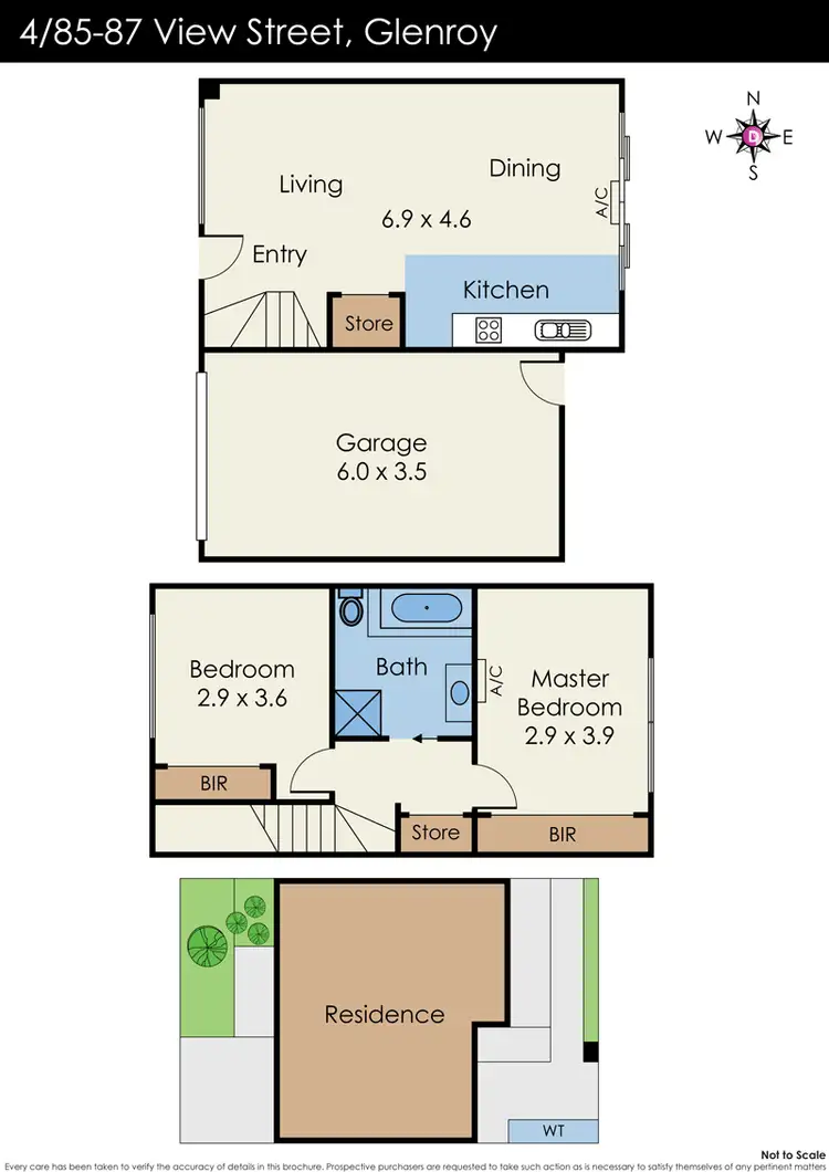 Floorplan of Homely townhouse listing, 4/85 View Street, Glenroy VIC 3046