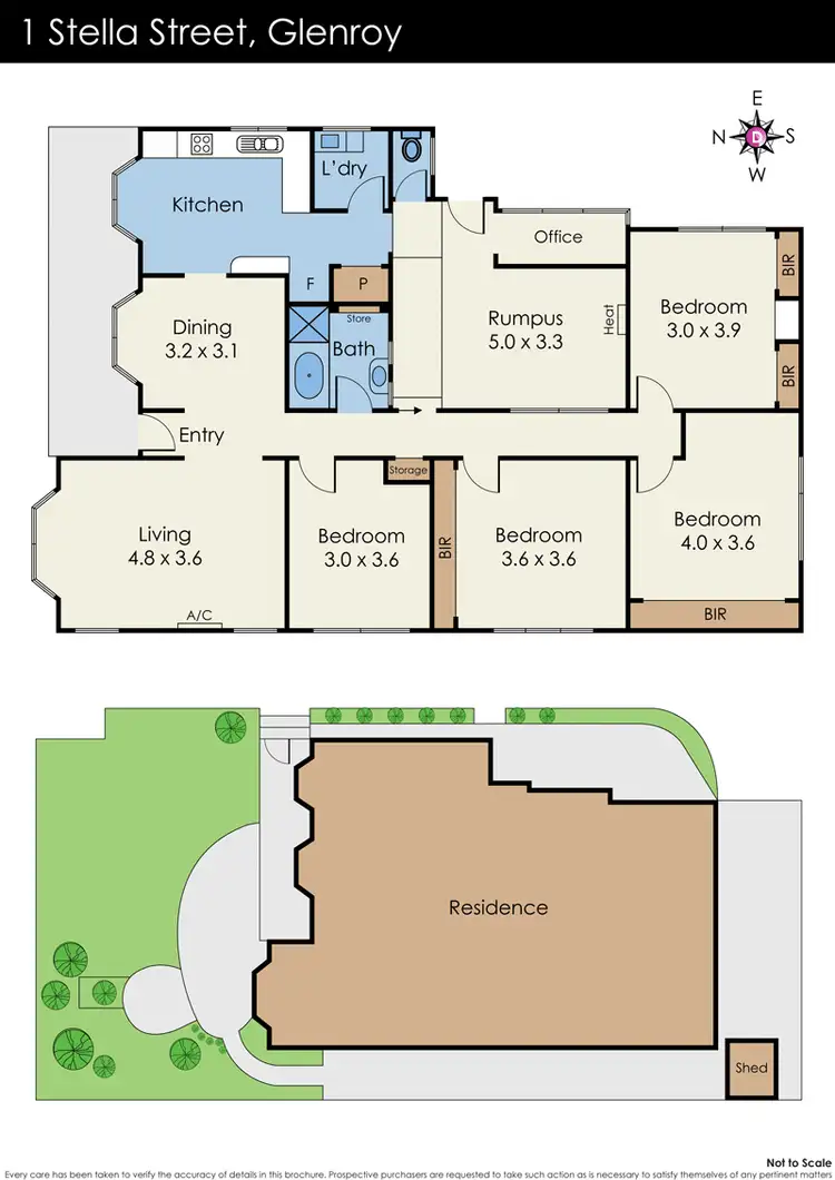 Floorplan of Homely unit listing, 1 Stella Street, Glenroy VIC 3046