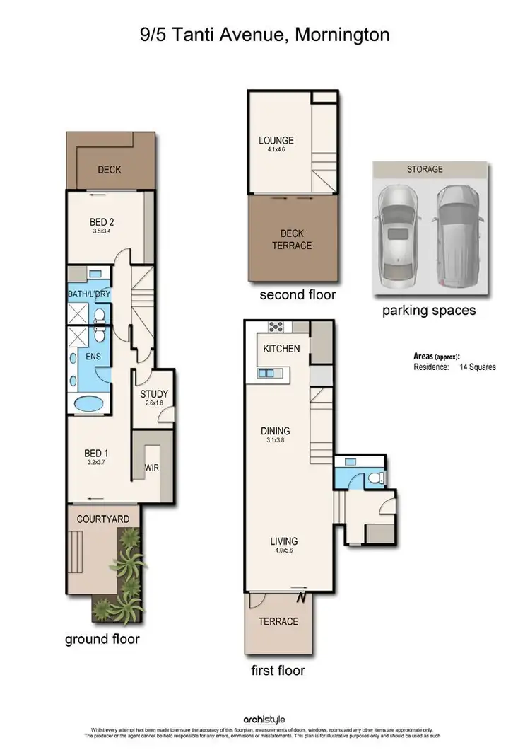 Floorplan of Homely house listing, 9/5 Tanti Avenue, Mornington VIC 3931