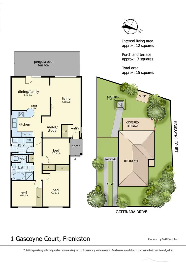 Floorplan of Homely house listing, 1 Gascoyne Court, Frankston VIC 3199