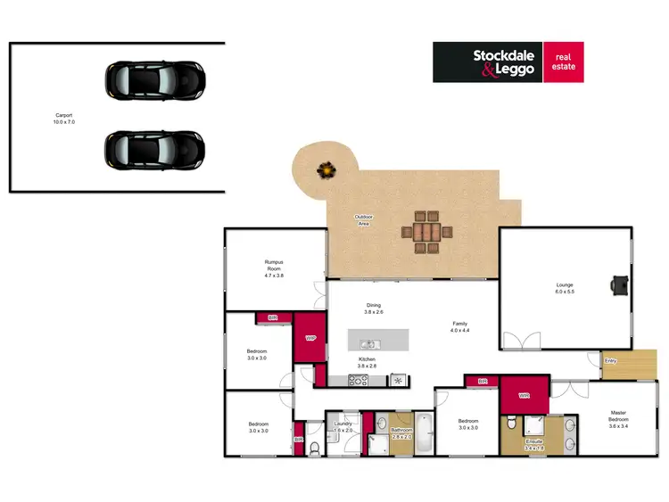 Floorplan of Homely house listing, 9 Lauren Place, Traralgon South VIC 3844
