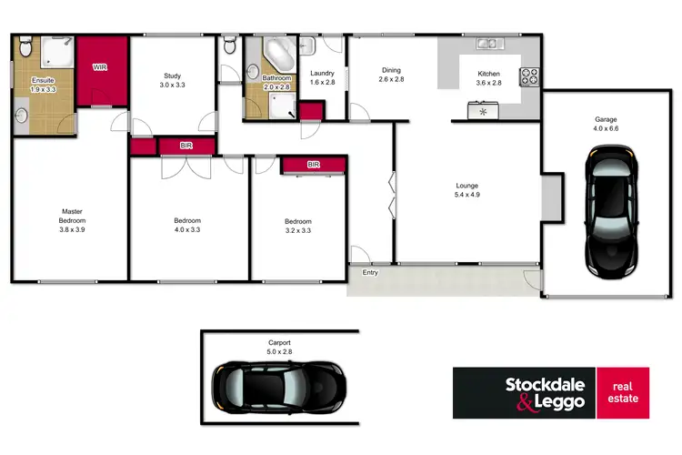 Floorplan of Homely house listing, 9 Myrtle Crescent, Traralgon VIC 3844