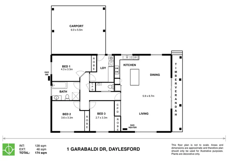 Floorplan of Homely house listing, 1 Garibaldi Drive, Daylesford VIC 3460