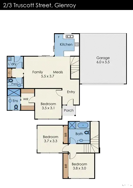 Floorplan of Homely unit listing, 3/2 Truscott Street, Glenroy VIC 3046