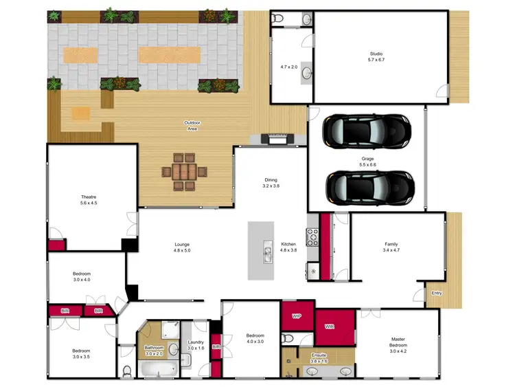 Floorplan of Homely house listing, 13 Riverslea Boulevard, Traralgon VIC 3844