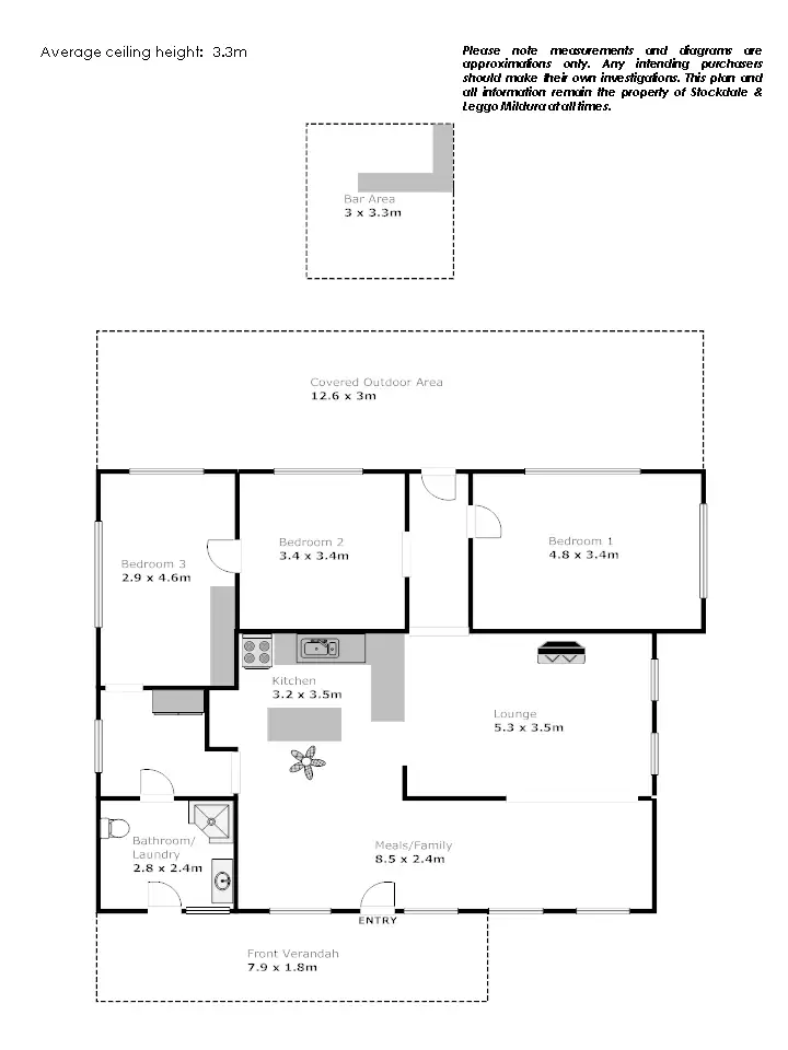 Floorplan of Homely house listing, 280 Dumosa Street, Red Cliffs VIC 3496