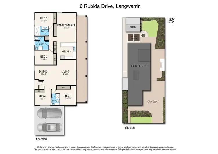 Floorplan of Homely house listing, 6 Rubida Drive, Langwarrin VIC 3910