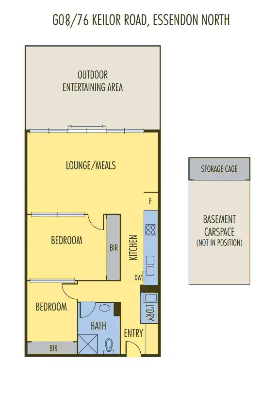 Floorplan of Homely house listing, G08/76 Keilor Road, Essendon North VIC 3041