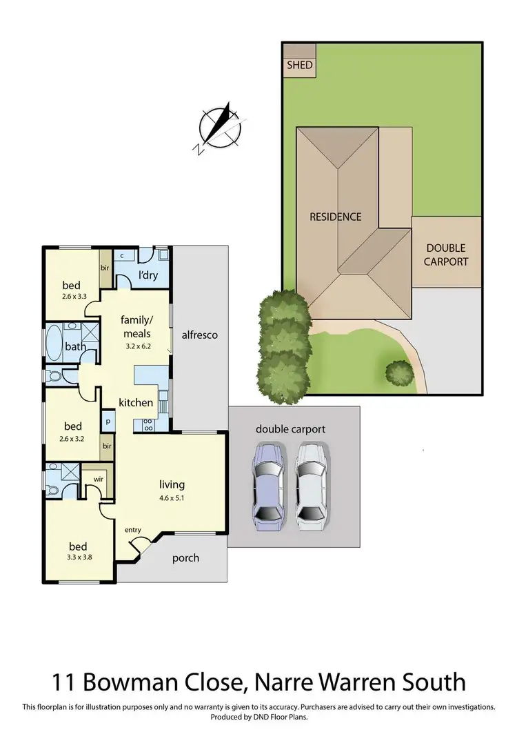 Floorplan of Homely house listing, 11 Bowman Close, Narre Warren South VIC 3805