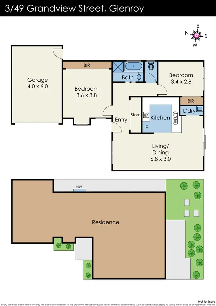 Floorplan of Homely unit listing, 3/49 Grandview Street, Glenroy VIC 3046