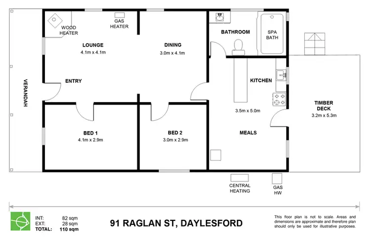 Floorplan of Homely house listing, 91 Raglan Street, Daylesford VIC 3460