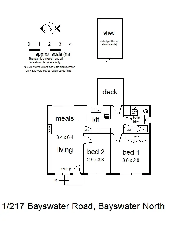 Floorplan of Homely house listing, 1/217 Bayswater Road, Bayswater North VIC 3153