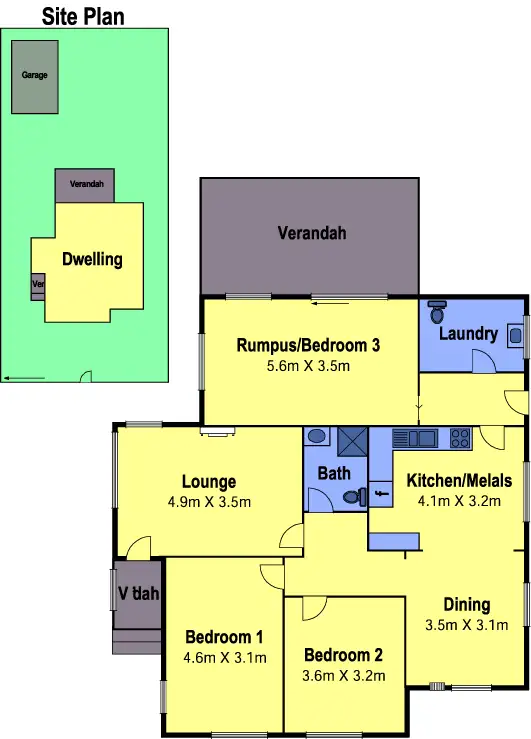 Floorplan of Homely house listing, 32 Collins Street, Heidelberg Heights VIC 3081